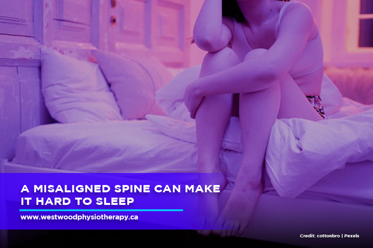 A misaligned spine can make it hard to sleep