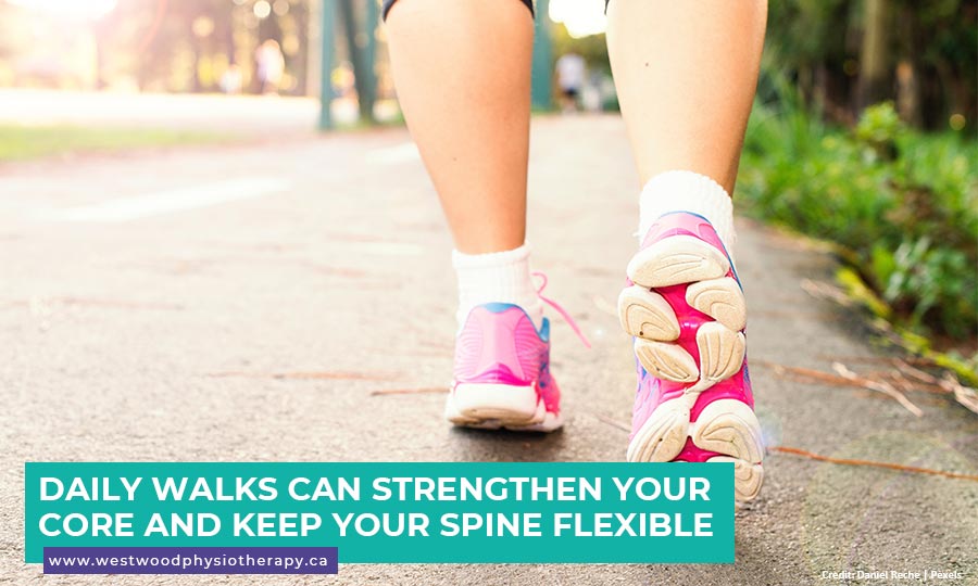 Daily walks can strengthen your core and keep your spine flexible