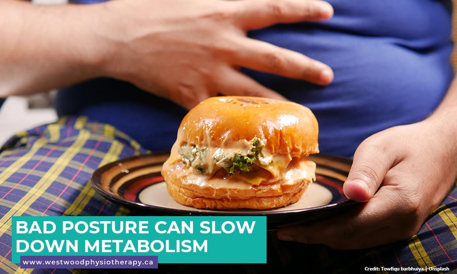 Bad posture can slow down metabolism