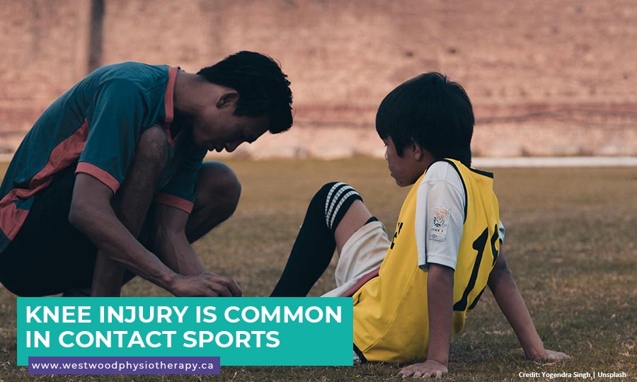 Knee injury is common in contact sports