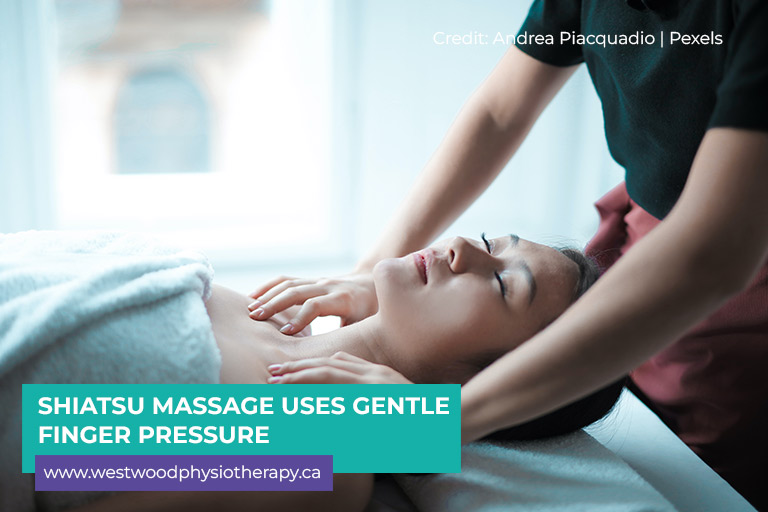 Shiatsu massage uses gentle finger pressure